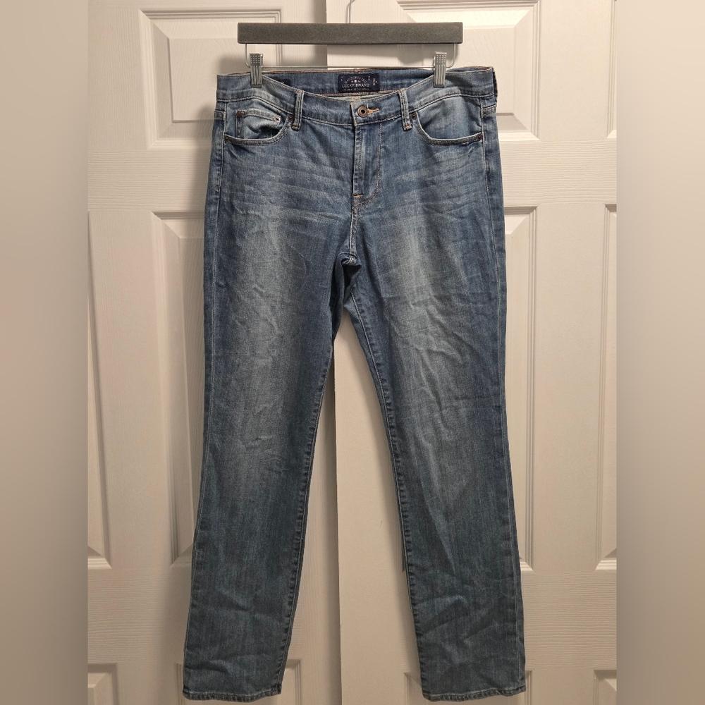 Lucky Brand Women's Medium Wash Straight-Leg Jeans Size 10/30 R
